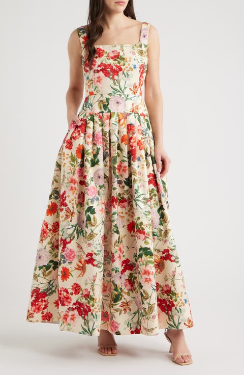 Floral A-Line Gown