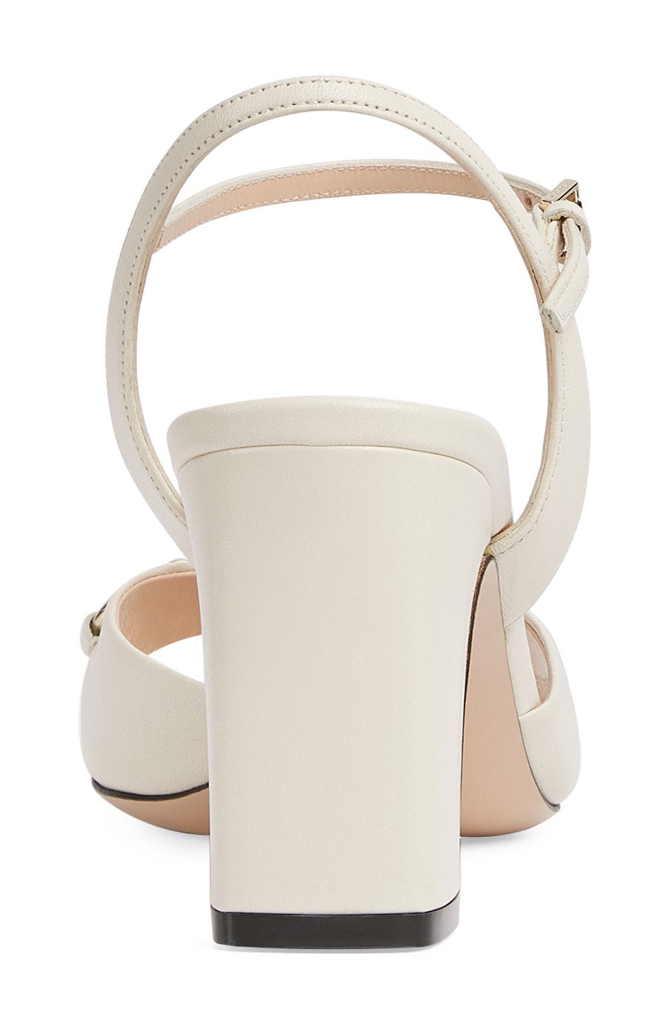 Horsebit Block Heel Sandal, Alternate, color, MYSTIC WHITE