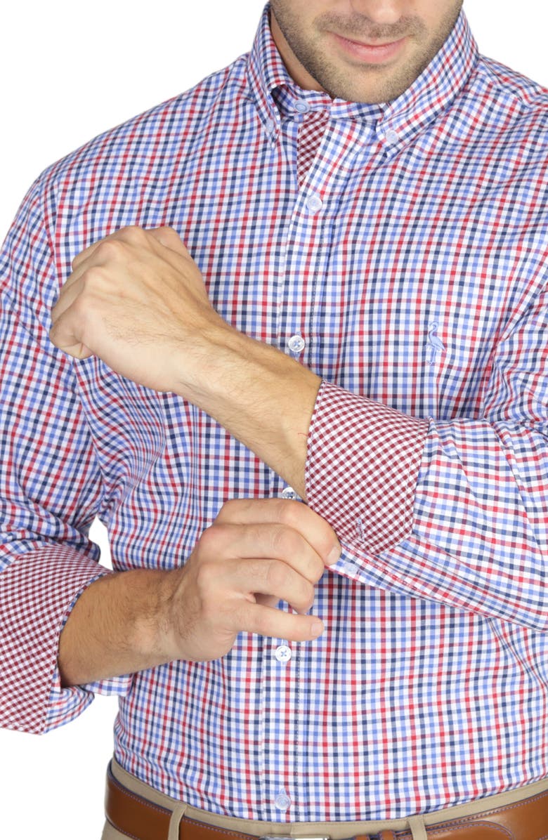 TailorByrd Cotton Stretch Dress Shirt, Alternate, color, Red