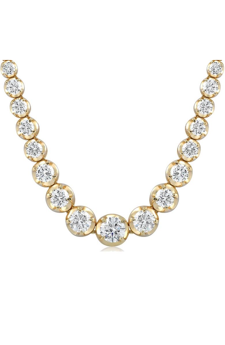 Bliss Diamond 11 1/2Ct Graduated Diamond Tennis Necklace 14k Gold Lab Grown, Alternate, color, 14K Yellow Gold