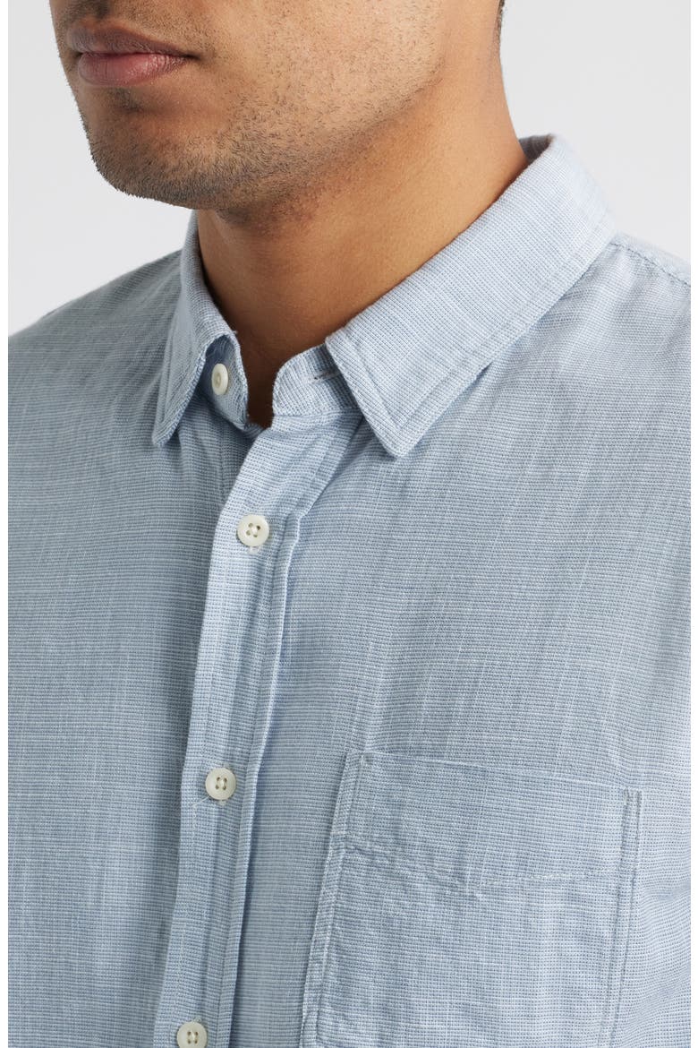 Fairfax Short Sleeve Button-Up Shirt, Alternate, color, TIDAL ETCH