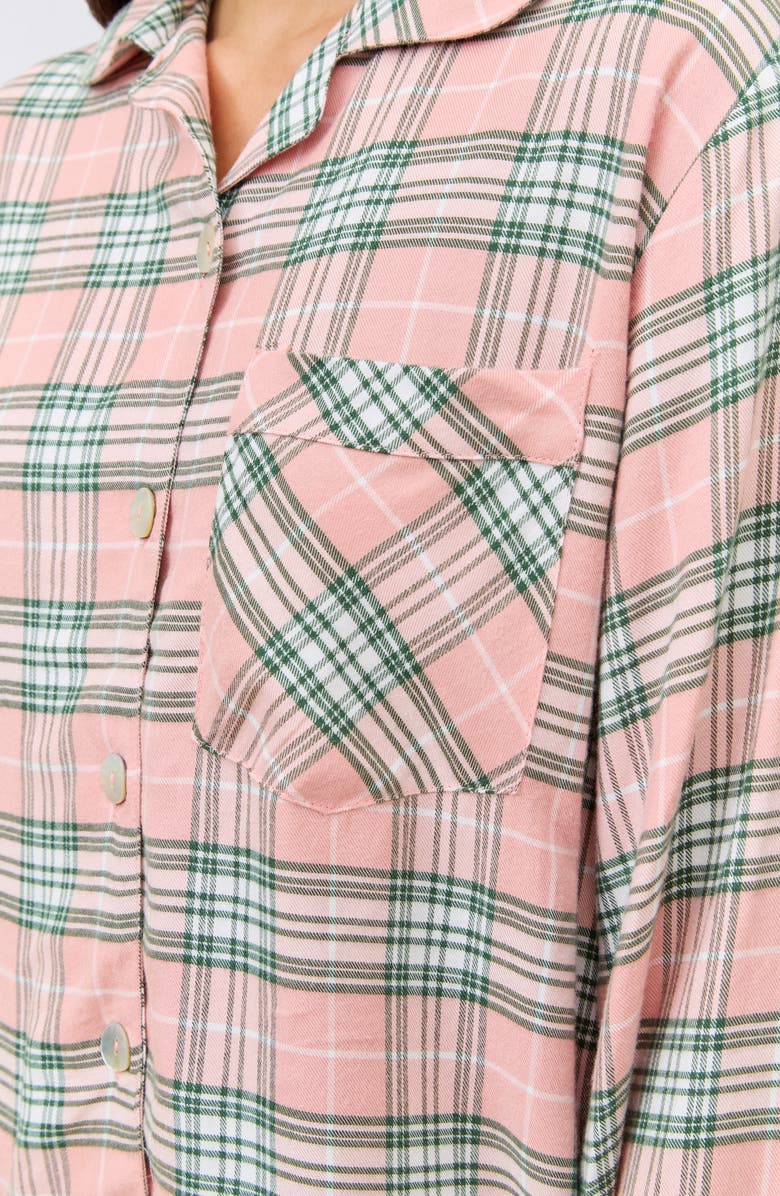 Papinelle Comfy Plaid Pajamas, Alternate, color, Strawberry