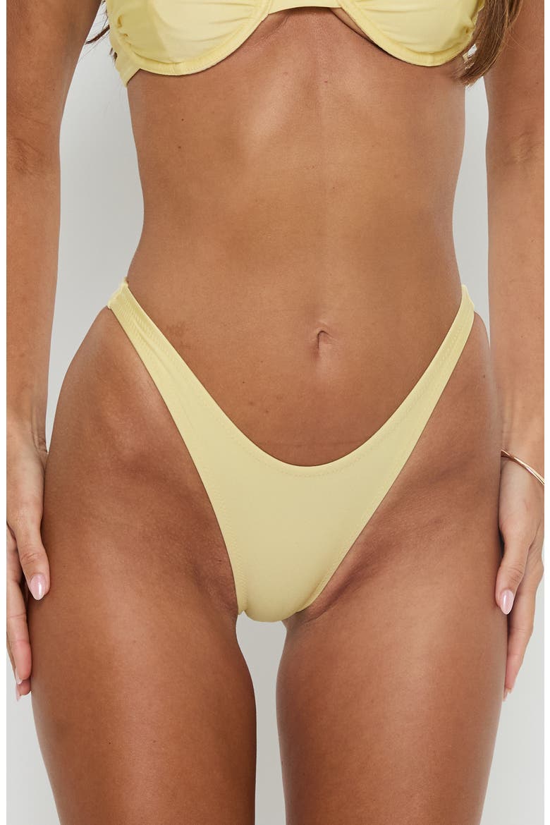 Sadley High Side Bikini Bottoms, Main, color, LEMON
