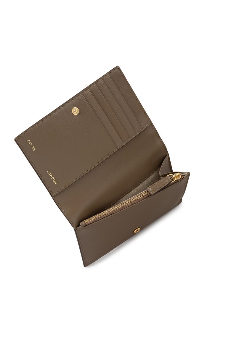 Oak Street - Patchwork Medium Flapover Wallet, Alternate, color, Coffee