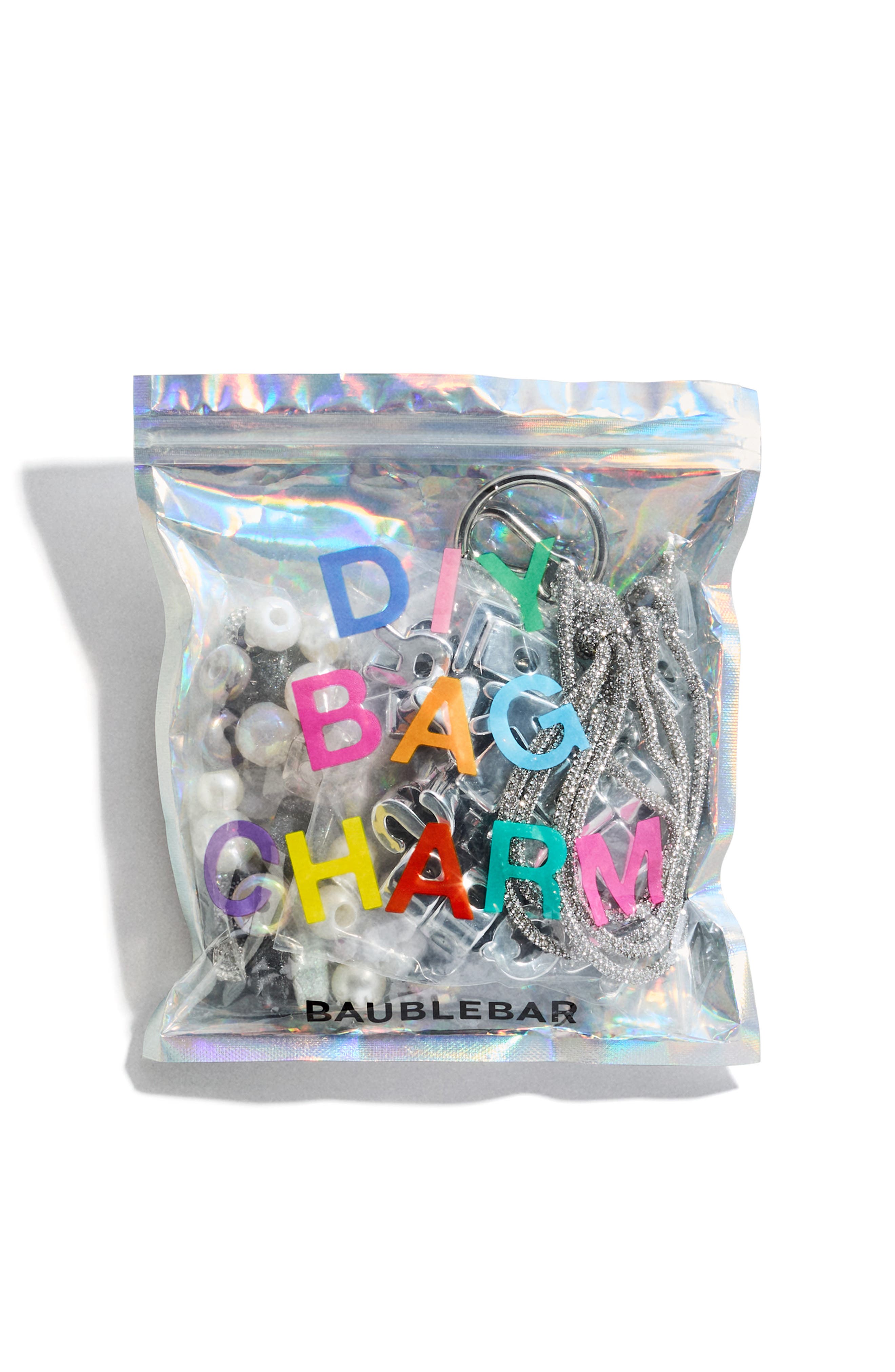 BaubleBar DIY Bag Charm Kit, Alternate, color, Silver
