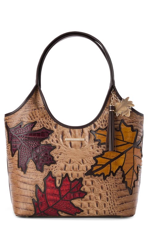 Melora Croc Embossed Leather Tote