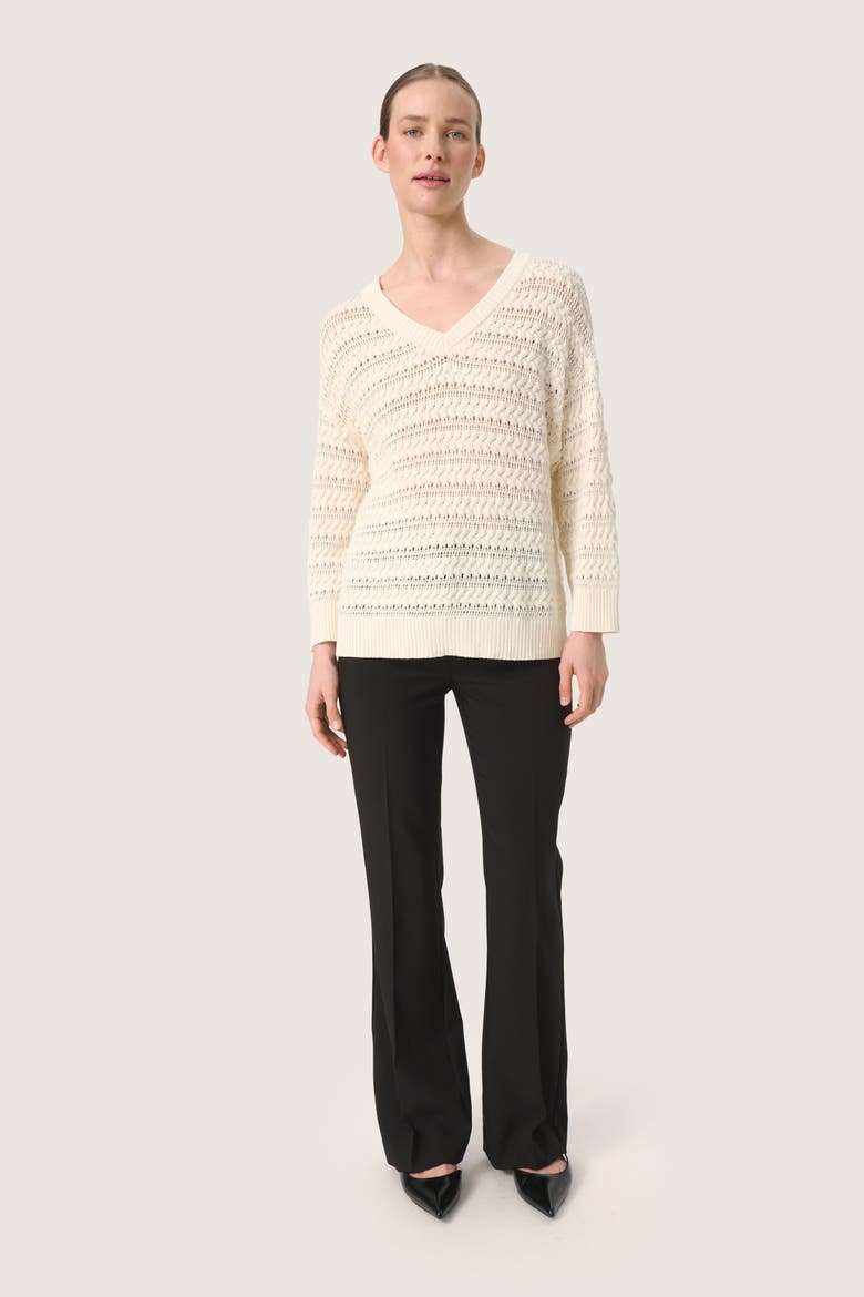SLSkylah V-neck 3/4 Sleeve Pullover, Alternate, color, Whisper White