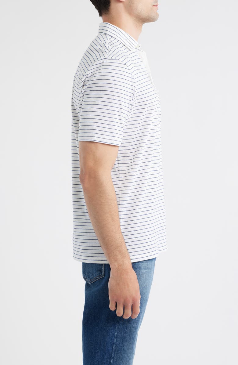 johnnie-O Ryan Stripe Polo, Alternate, color, White