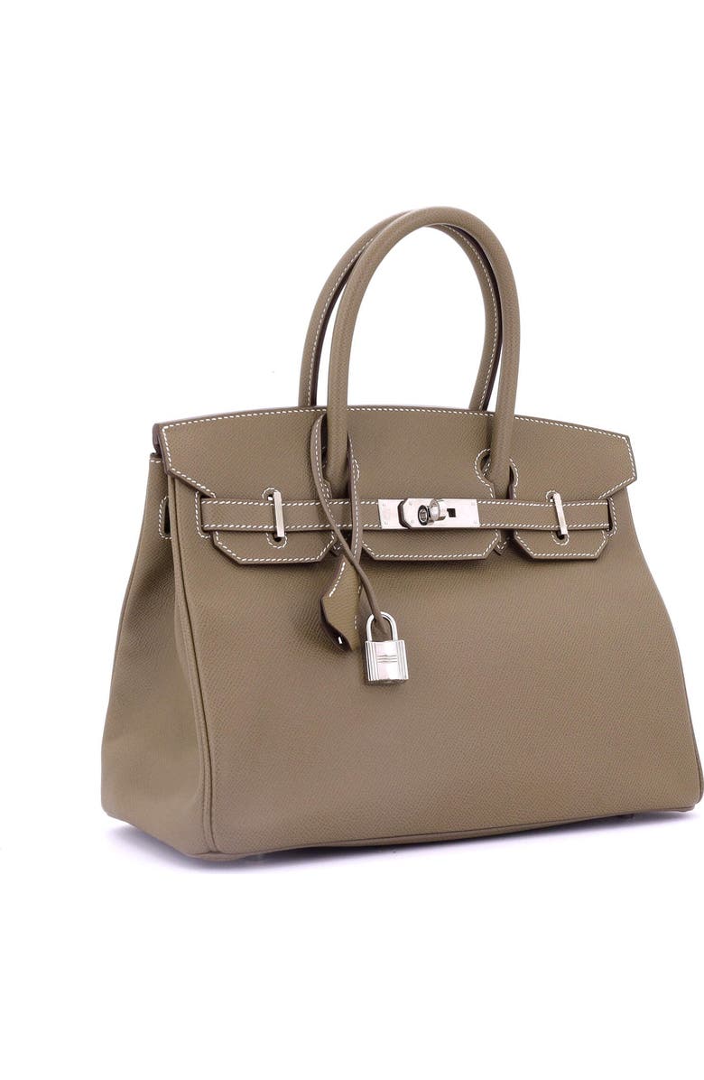 Pre-Owned Hermes Birkin Handbag Grey Epsom with Palladium Hardware 30, Alternate, color,