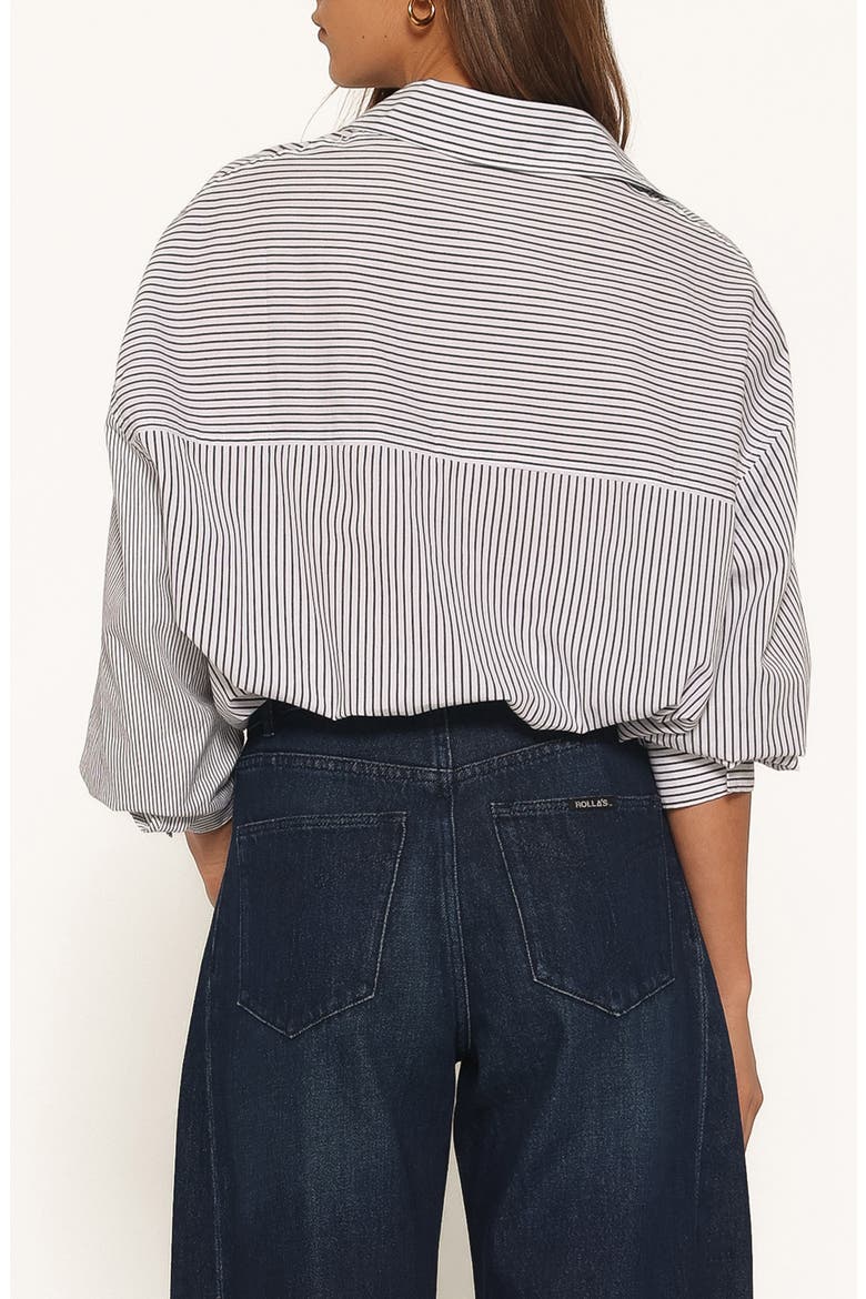 Elva Oversized Striped Cotton Shirt, Alternate, color, BLUE STRIPE
