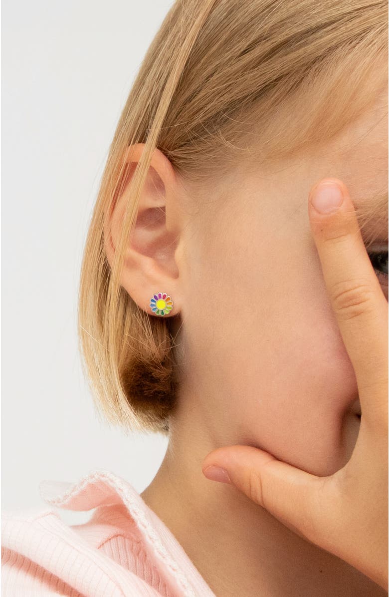 In Season Jewelry Multicolored Petal Girl Earrings, Alternate, color, Multi-Color