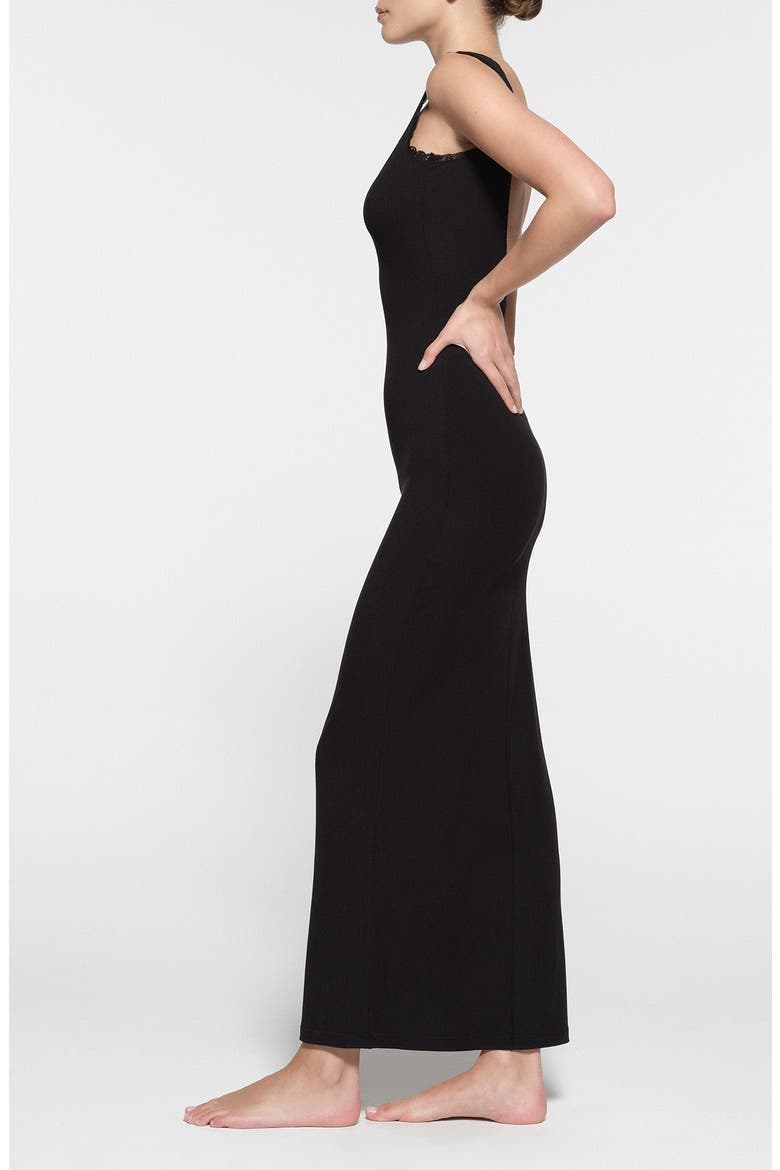 Soft Lounge Lace Scoop Neck Dress, Alternate, color, ONYX