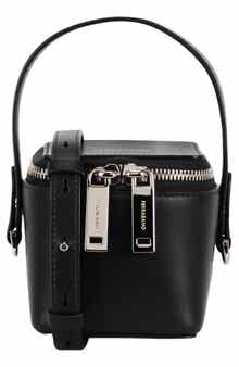 FERRAGAMO Cube Leather Bucket Bag