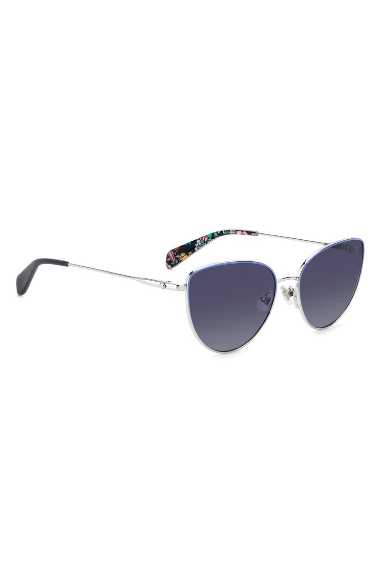 Kate Spade New York 55mm hailey/g/s cat eye sunglasses, Alternate, color, Pall Blue/ Grey Shaded