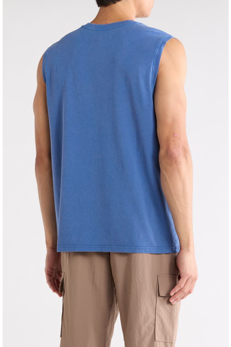 Acid Wash Cotton Blend Tank, Alternate, color, FOREVER DENIM