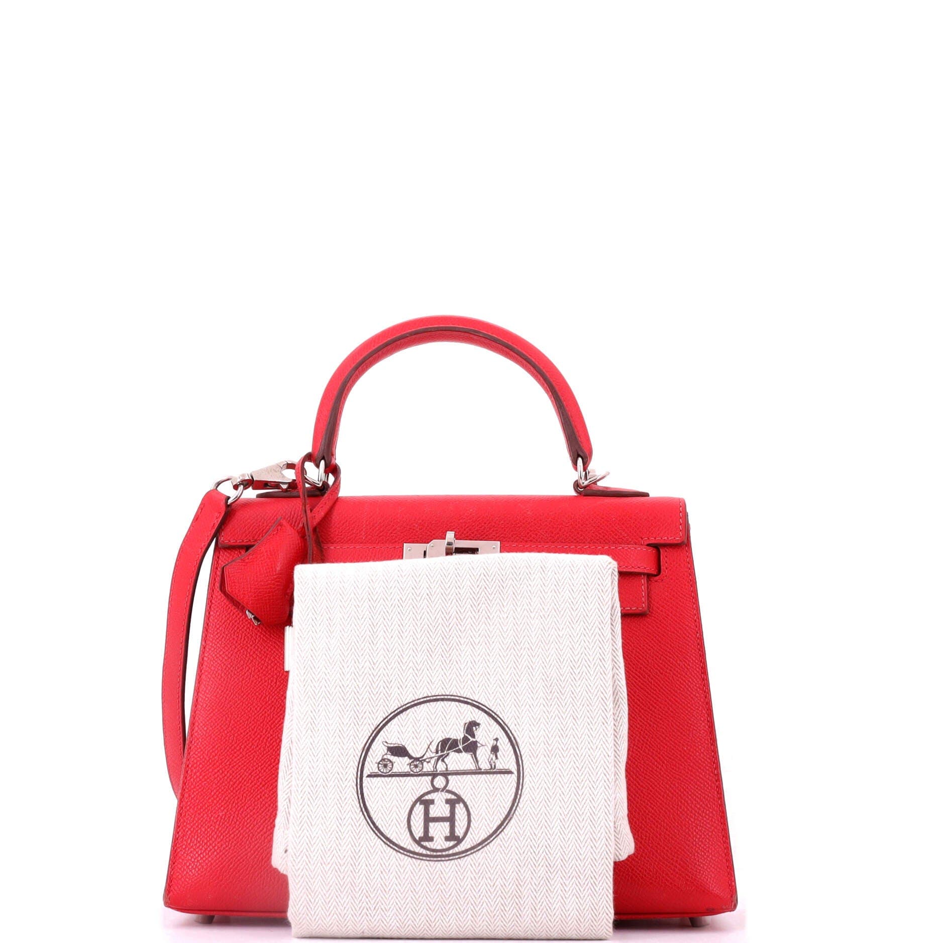 Pre-Owned Hermes Kelly Handbag Pink Epsom with Palladium Hardware 25, Alternate, color, Bougainvillier