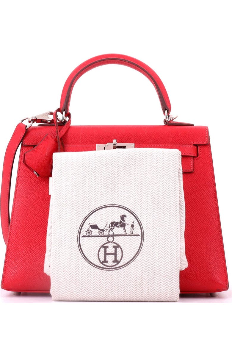 Pre-Owned Hermes Kelly Handbag Pink Epsom with Palladium Hardware 25, Alternate, color, Bougainvillier