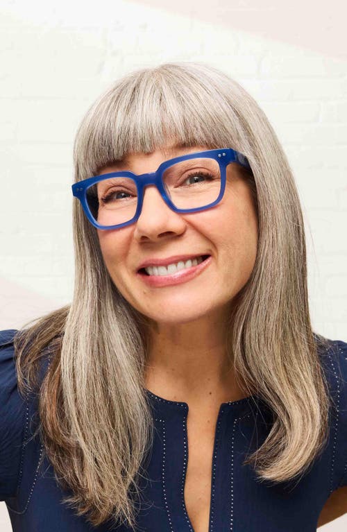 Eyebobs In Cahoots 47mm Blue Light Blocking Square Reading Glasses In Blue