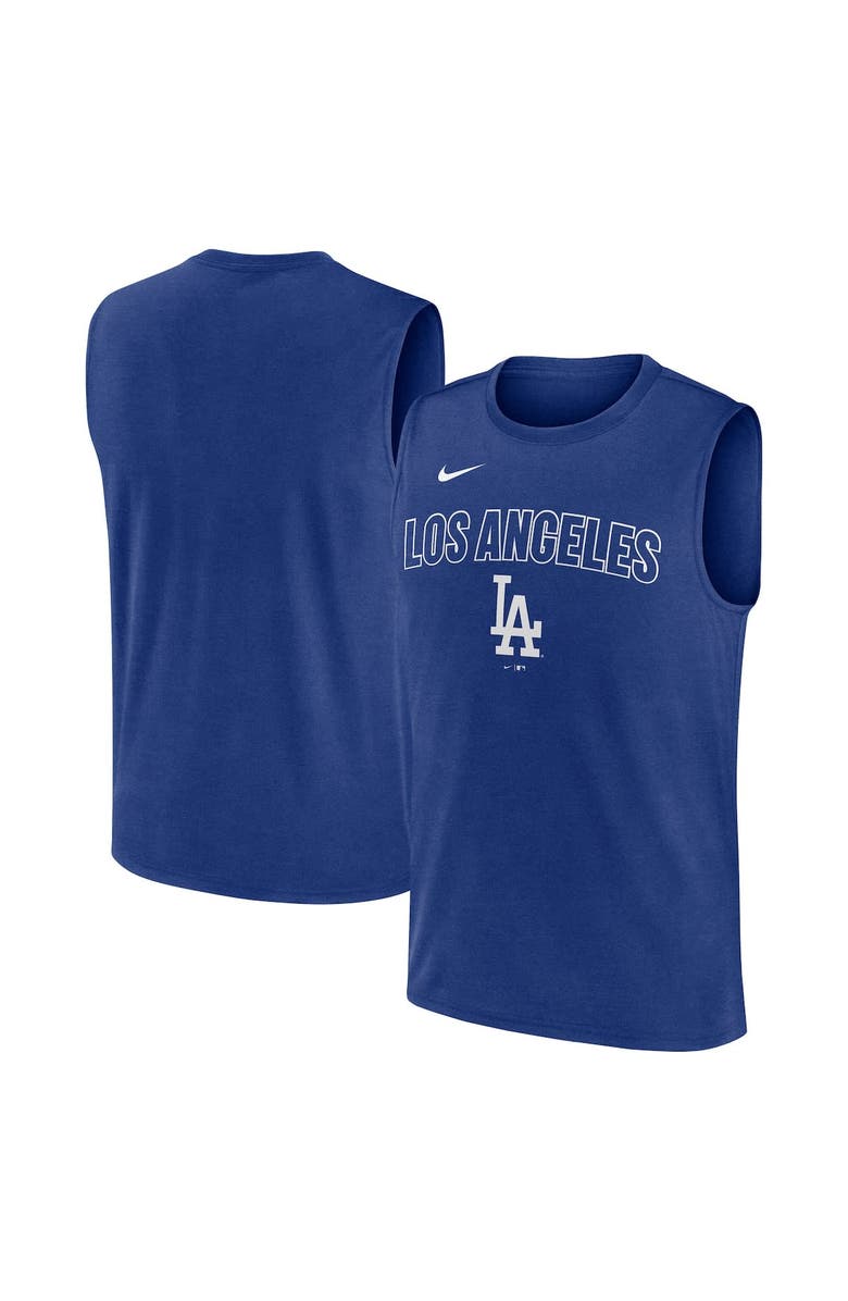 Nike Men's Nike Royal Los Angeles Dodgers Knockout Performance Muscle Tank Top, Alternate, color, Royal