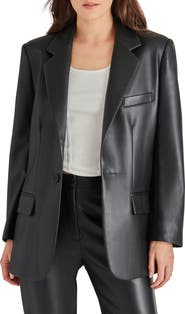 Steve Madden Imaan Faux Leather Blazer