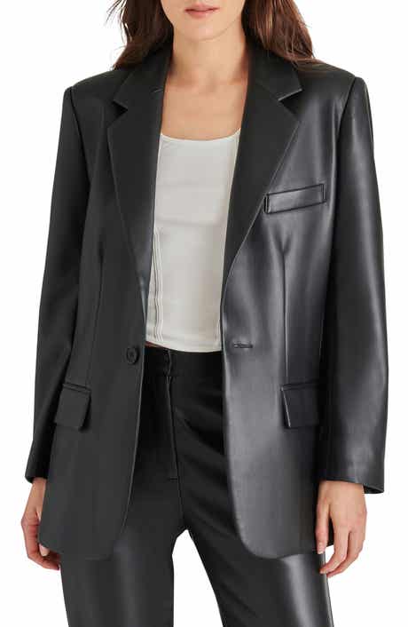 Imaan Faux Leather Blazer