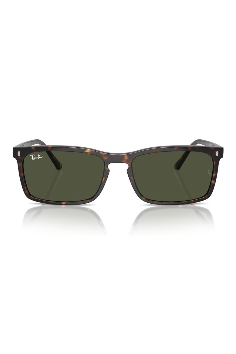 56mm Rectangular Sunglasses, Alternate, color, HAVANA