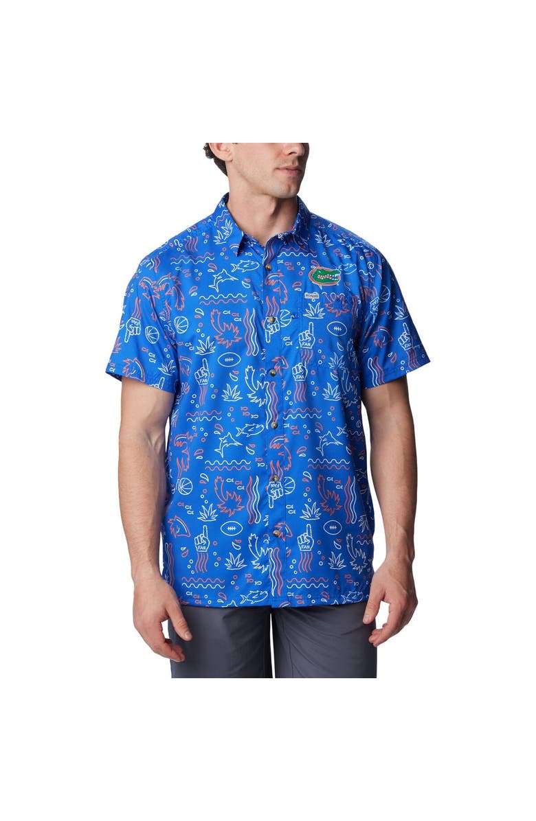 Columbia Men's Columbia Royal Florida Gators Super Slack Tide Omni-Wick Button-Up Shirt, Main, color, Royal