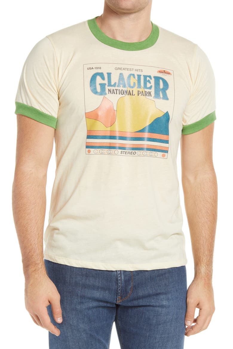 Glacier's Greatest Hits Graphic Tee, Main, color, WHITE/ GREY