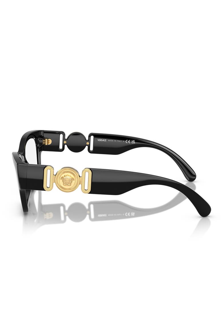 52mm Cat Eye Optical Glasses, Alternate, color, BLACK