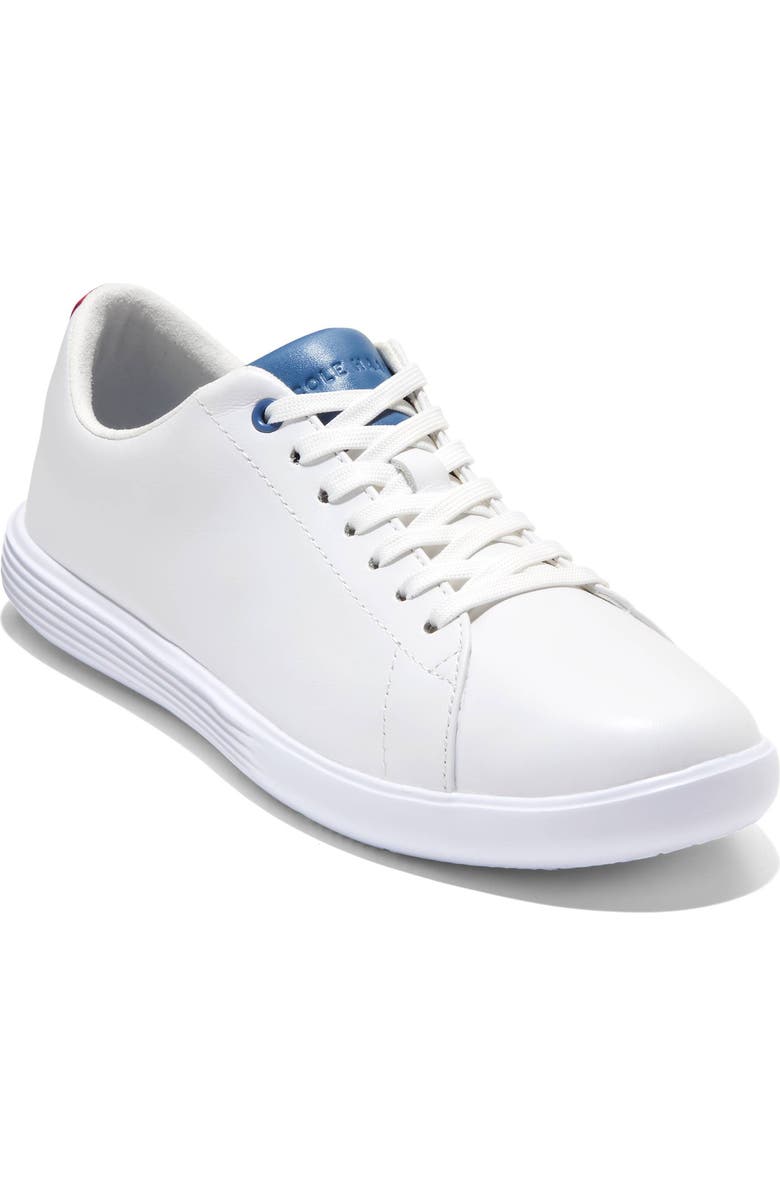 Cole Haan Grand Crosscourt Sneaker, Main, color, White Leather/ Rio Red Suede