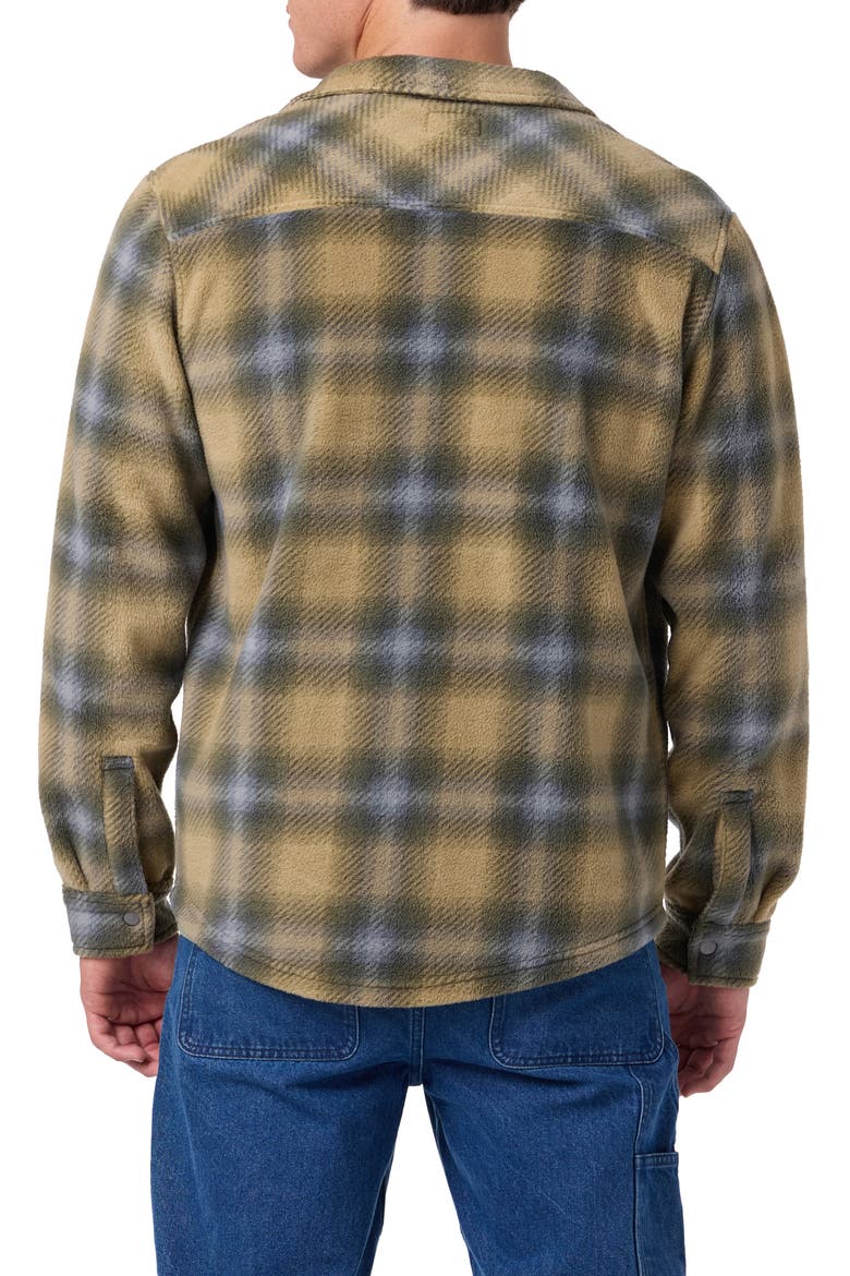 Glacier Plaid Superfleece Snap-Up Overshirt, Alternate, color, TWILL