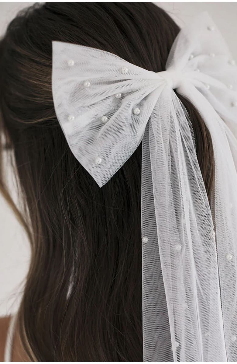 Six Stories Pearl Bride Hair Bow, Alternate, color, 