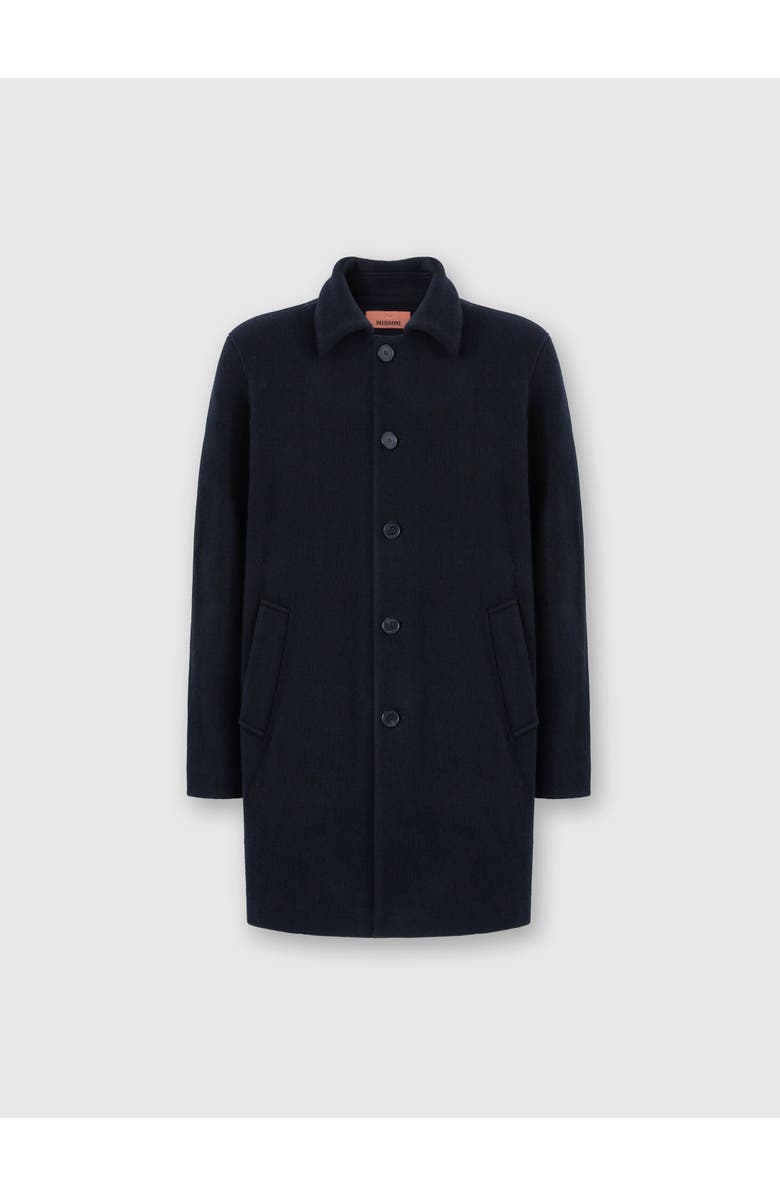 Missoni Double Knit Coat With Zigzag Pattern, Main, color, Black