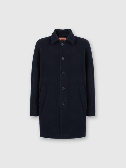 Double Knit Coat With Zigzag Pattern