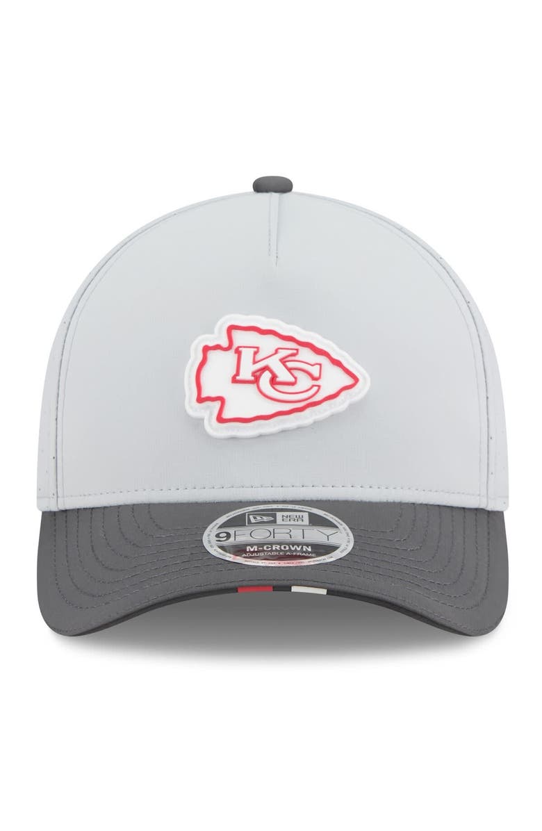 New Era Men's New Era Gray/Graphite Kansas City Chiefs 2025 NFL Training Camp A-Frame 9FORTY Adjustable Hat, Alternate, color, Gray