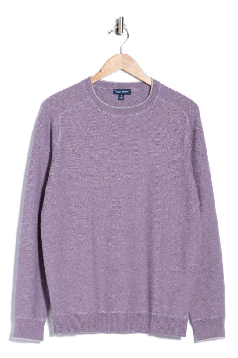 Voyager Honeycomb Crewneck Sweater, Main, color, PURPLE FIG