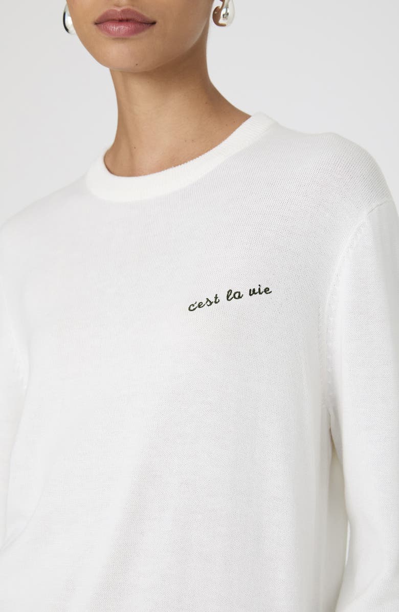 French Connection Logo Script Sweater, Alternate, color, 