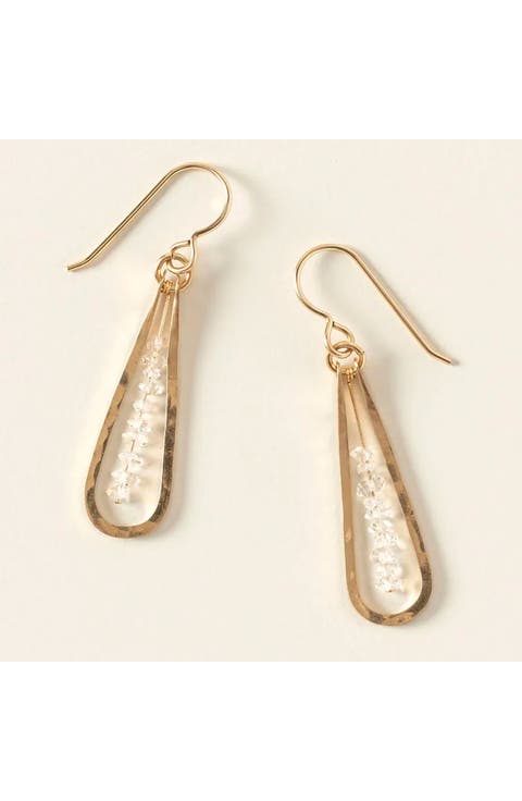 Herkimer Diamond Raindrop Earrings by Britta Ambauen