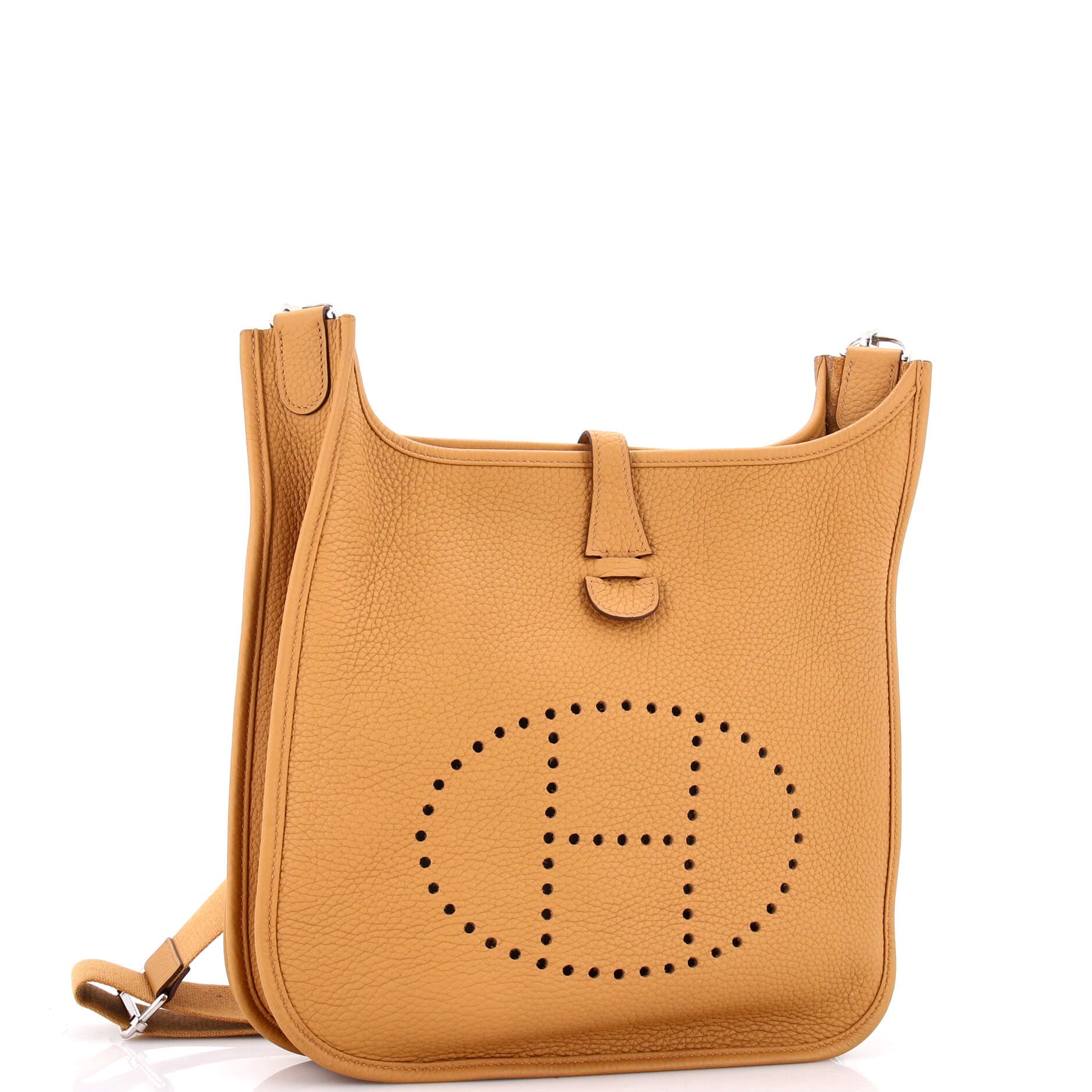 Pre-Owned Hermes Evelyne Bag Gen III Clemence PM, Alternate, color, Biscuit