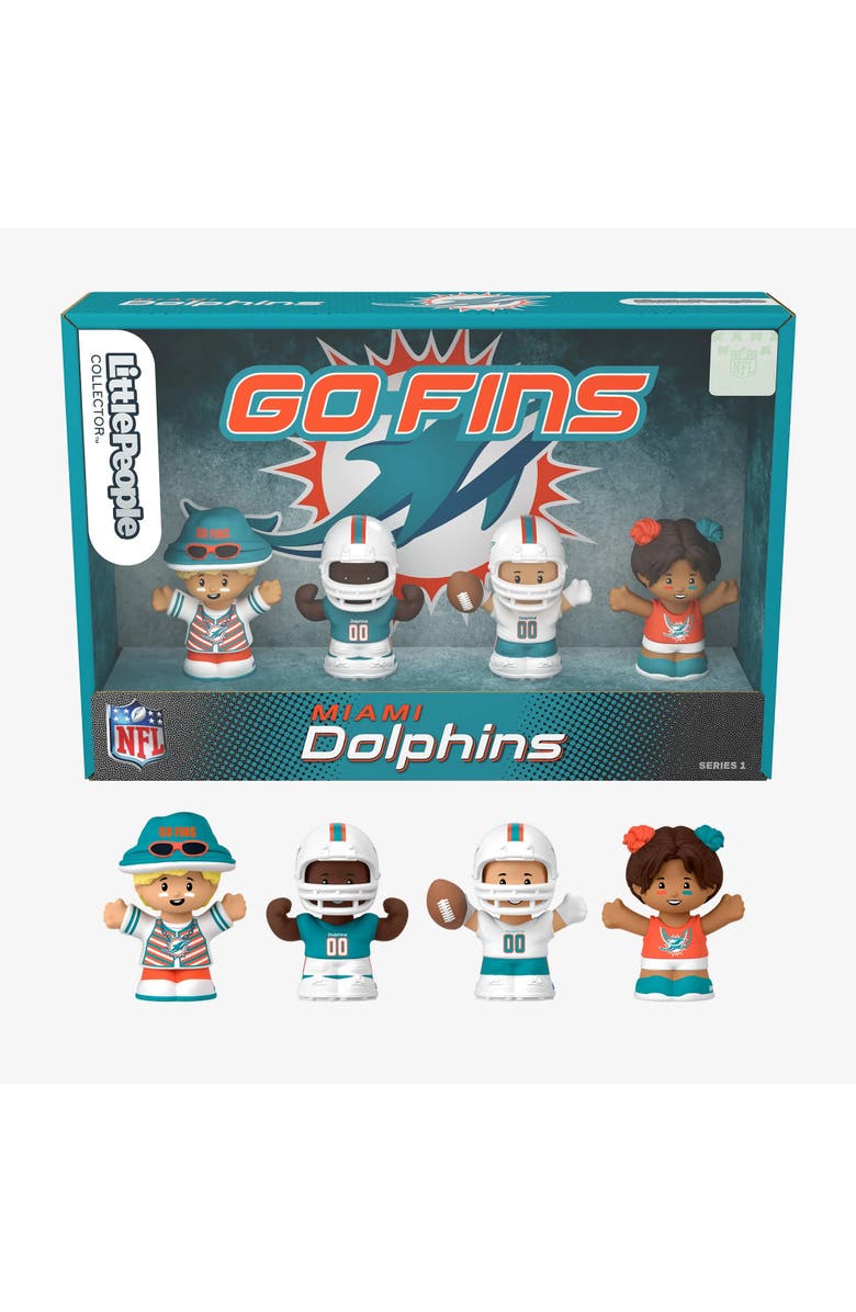 Mattel Miami Dolphins NFL Little People Collector Figure Set, Main, color, Multi-Color