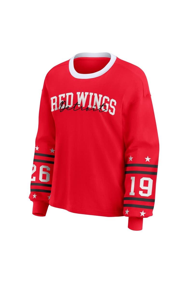 Women's WEAR by Erin Andrews Red Detroit Red Wings Long-Sleeve Sport T-Shirt, Alternate, color, Red