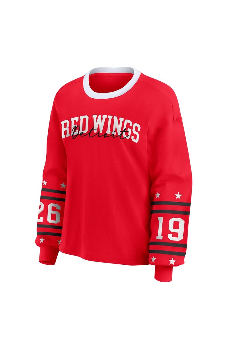 WEAR by Erin Andrews Women
s WEAR by Erin Andrews Red Detroit Red Wings Long-Sleeve Sport T-Shirt, Alternate, color, Red