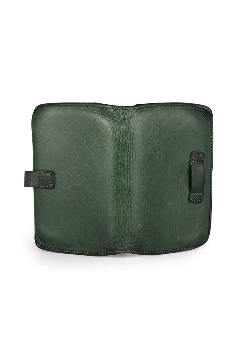 Leeds Genuine Leather Bifold Passport Holder, Alternate, color, Kale