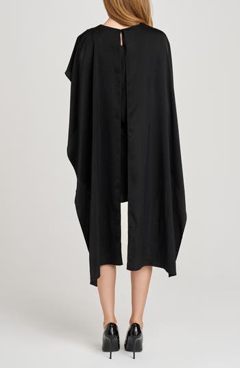 x Sara Walker Elle Capelet Satin Minidress
