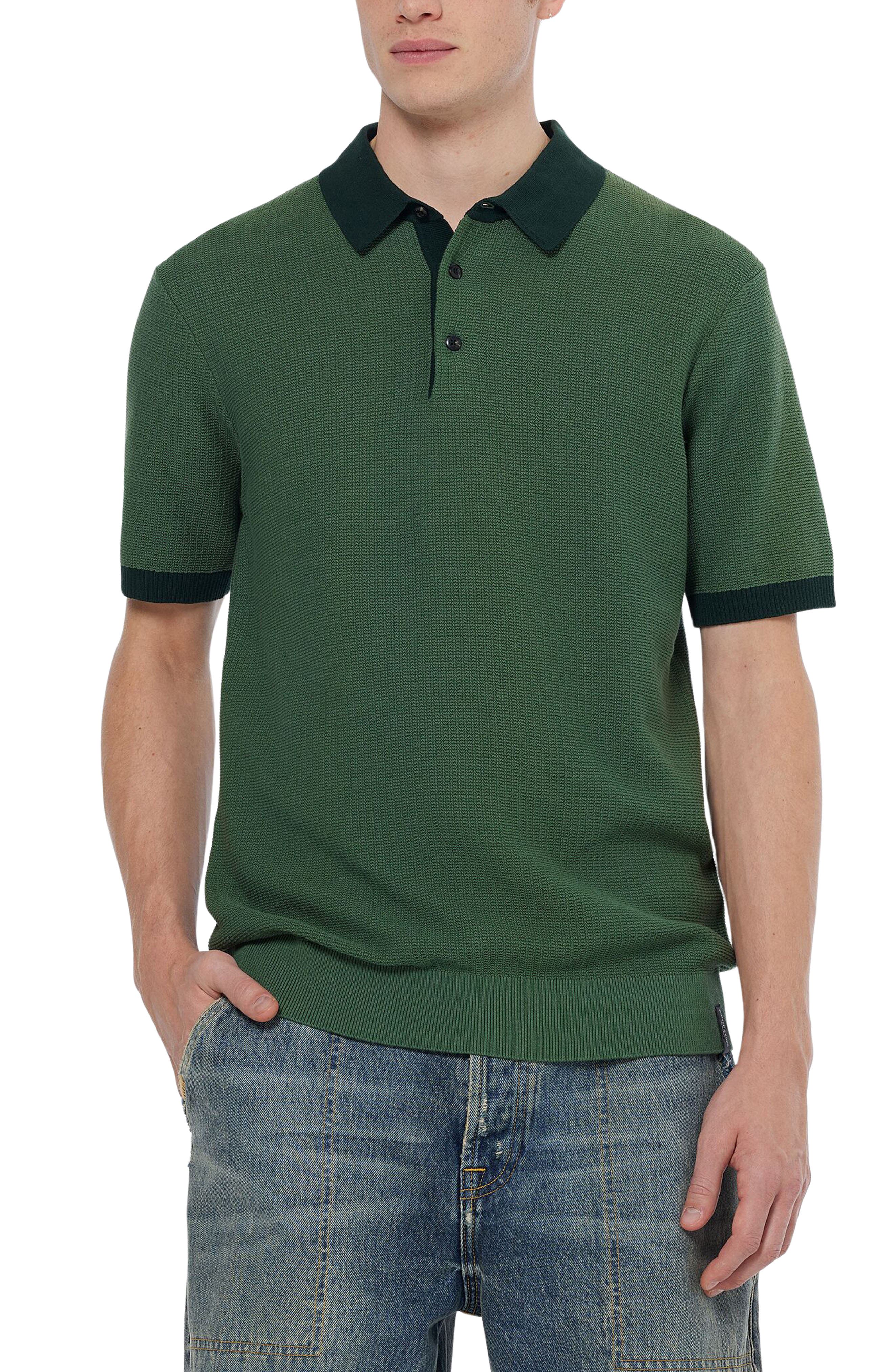 Scotch & Soda Textured Cotton Knit Polo