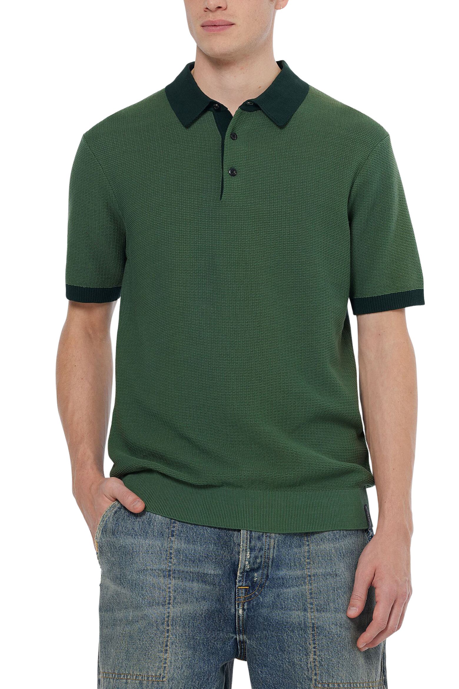 Texture Knitting Book Scotch & Soda Textured Cotton Knit Polo (Men) | Nordstrom