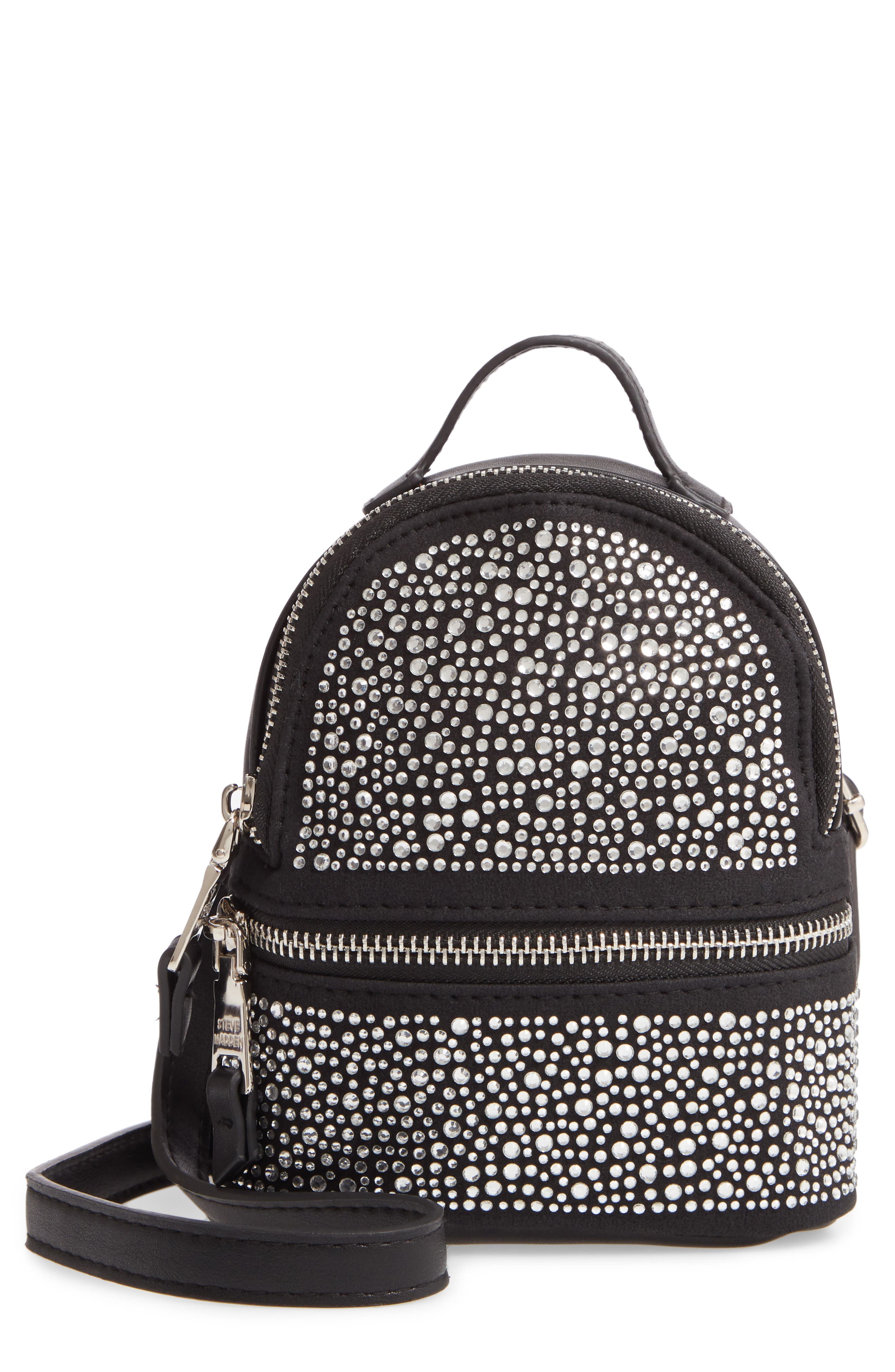 Steve Madden Micro Crystal Embellished Crossbody Bag, Main, color, 