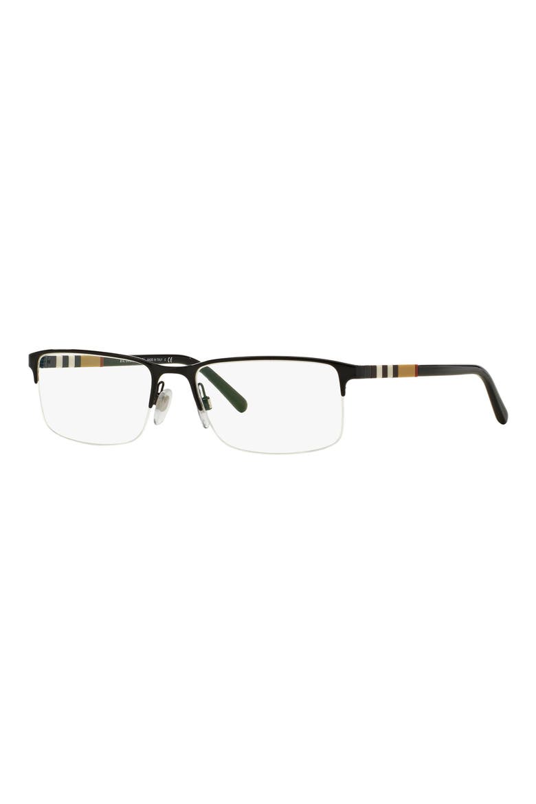 55mm Rectangular Reading Glasses, Alternate, color, BLACK