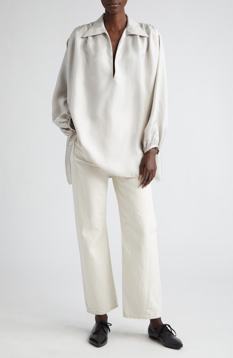 BITE Studios Curved Organic Cotton & Linen Jeans, Alternate, color,