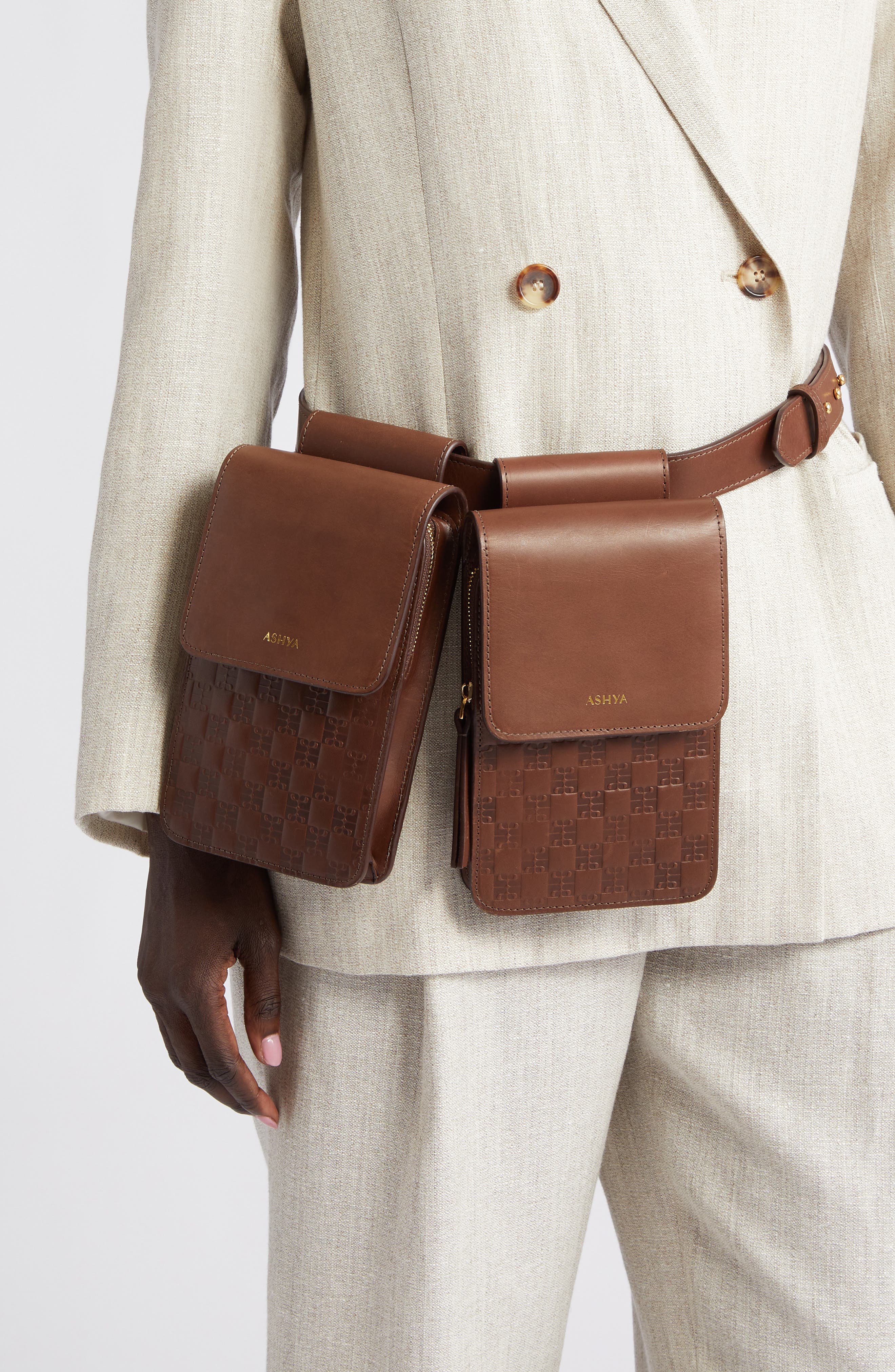 ASHYA Heritage Multi Pouch Leather Belt Bag, Alternate, color, 